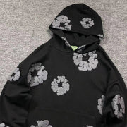 DNMT™ | Cotton Hoodie with Wreath Print