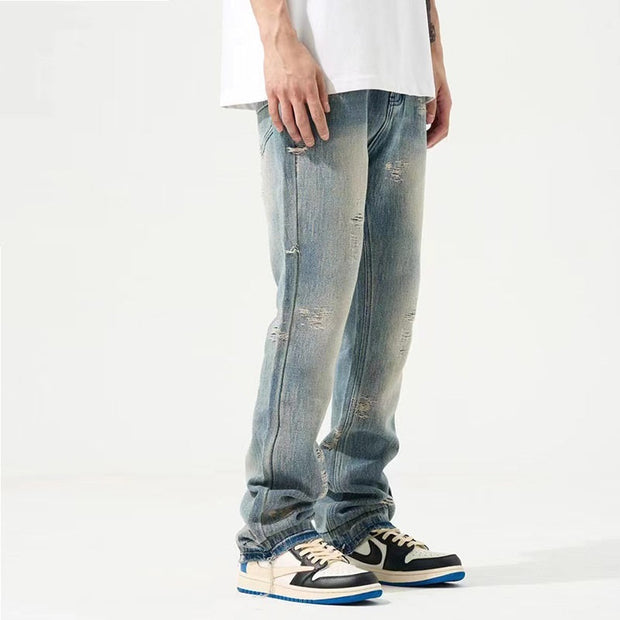 WASHED STACKED DENIM